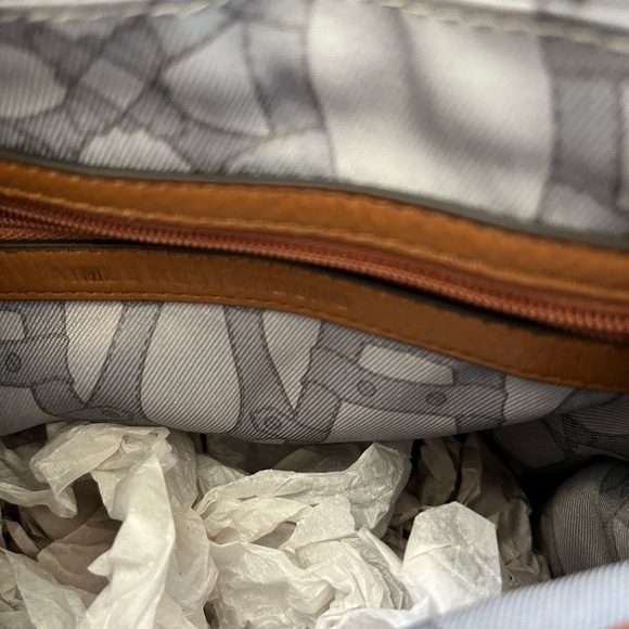 Aimee Kestenberg Cognac Fringe Crossbody Bag with Gold Accents - Picture 7 of 10